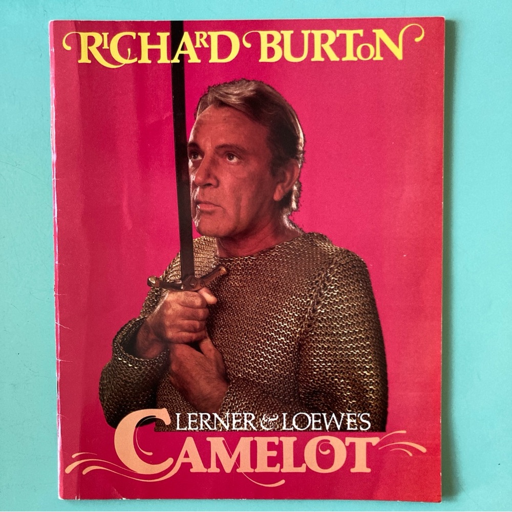 Richard Burton 9"X12" King Arthur Camelot tour Large Souvenir Program Color 1980